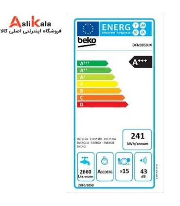 ماشین ظرفشویی بکو 15 نفره مدل DFN38530W