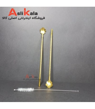 قاشق شربت خوری نی دار استیل