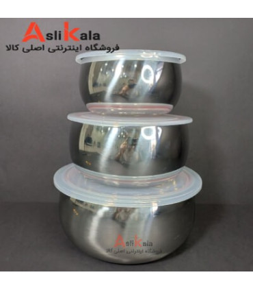 ظروف استیل نگهدارنده غذا سه تکه برند FRESH BOX