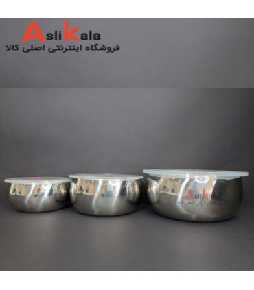 ظروف استیل نگهدارنده غذا سه تکه برند FRESH BOX
