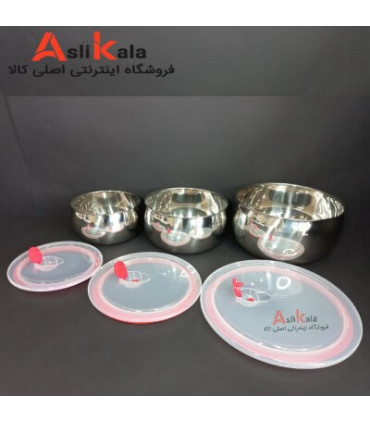 ظروف استیل نگهدارنده غذا سه تکه برند FRESH BOX