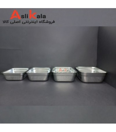 آبکش مربعی 4 پارچه استیل نگیر برند یونیک